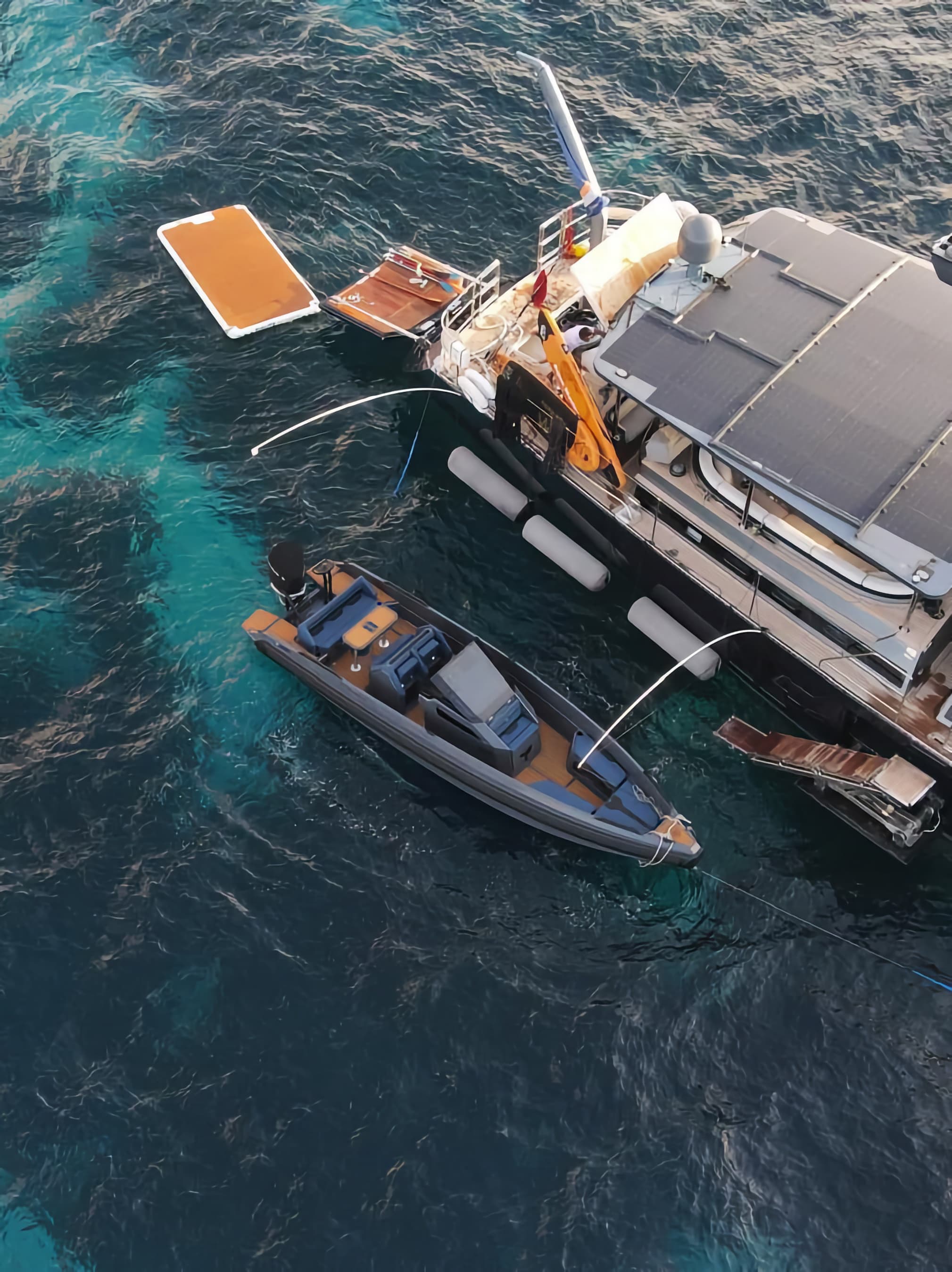 IRON 827 Yacht on the water
